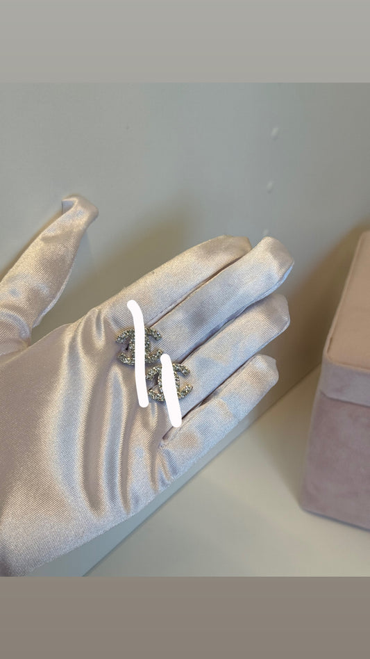 Silver CC Chic Earrings