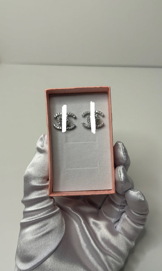 Stunning Silver CC Earrings