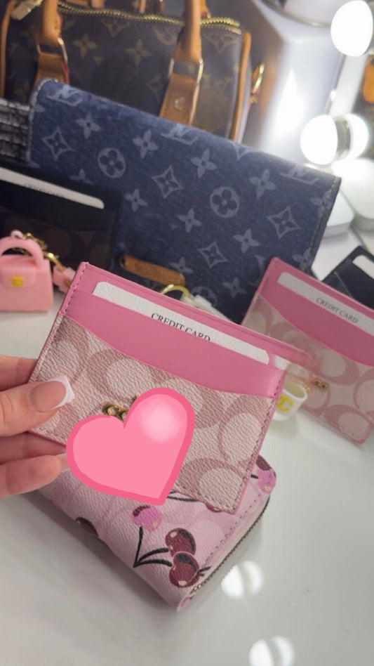 pink c card holder