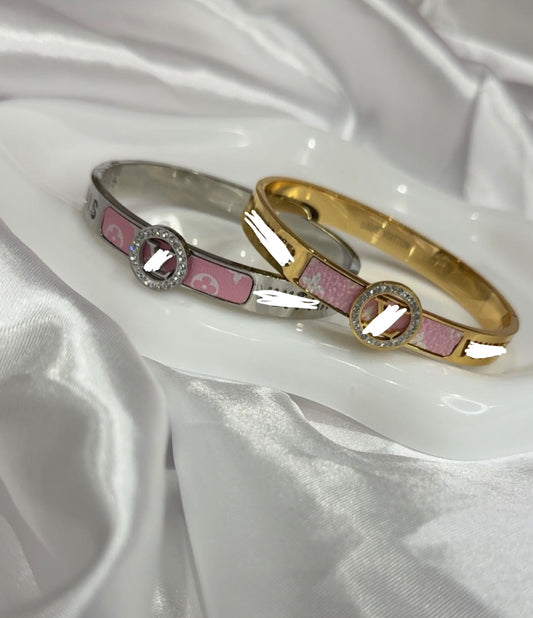 Gold or Silver Diamanté LuVu Bangle