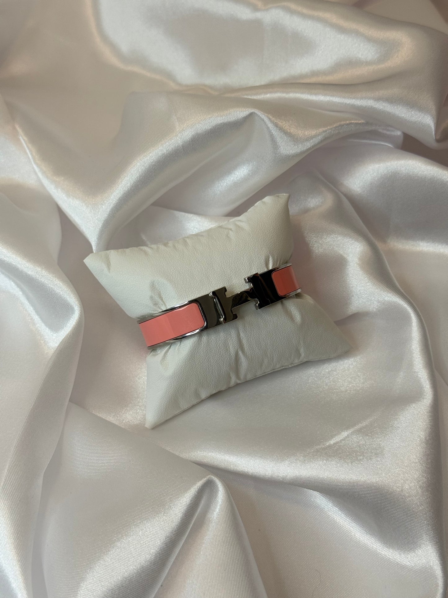 Silver H Bangle